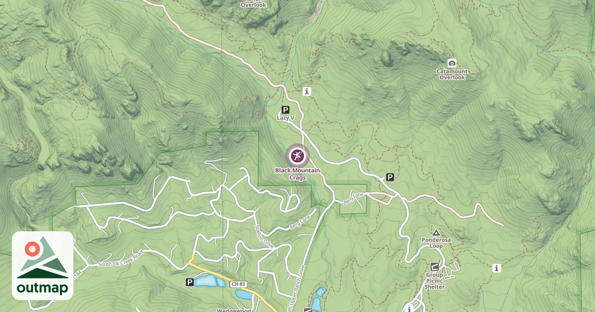 Map of Black Mountain Crags