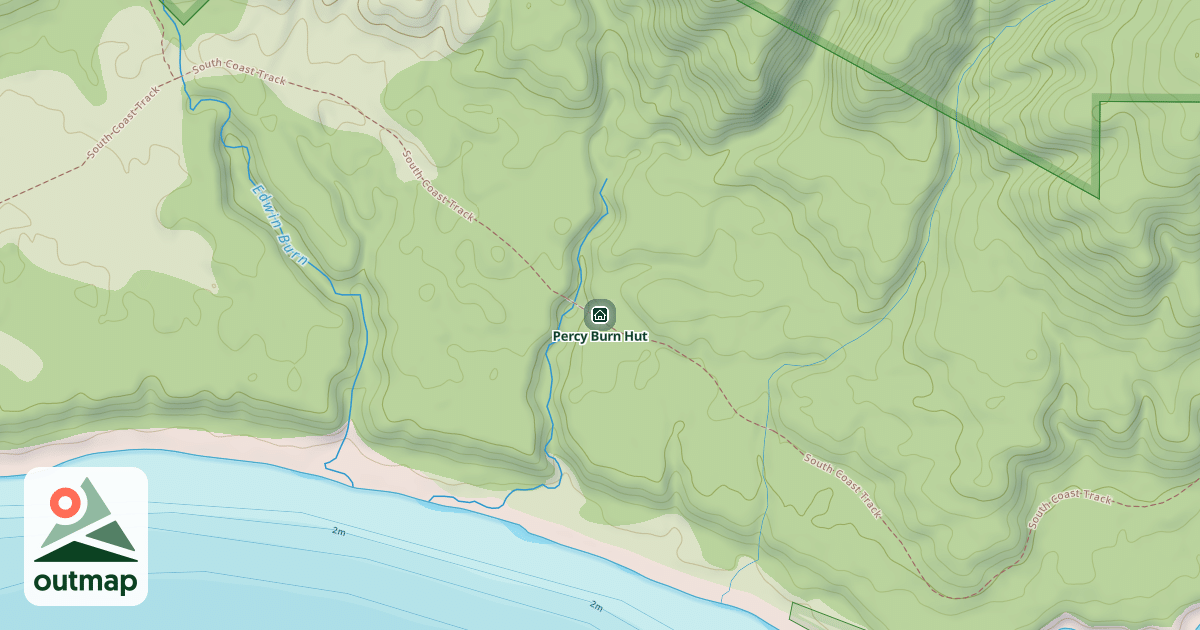 Map of Percy Burn Hut