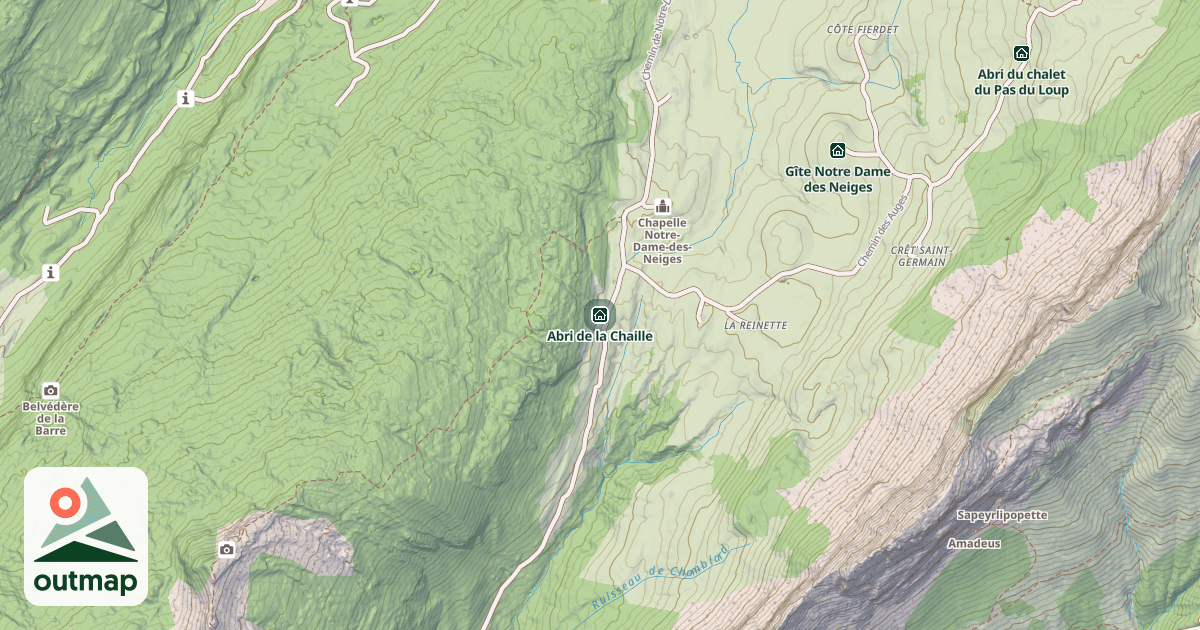 Map of Abri de la Chaille