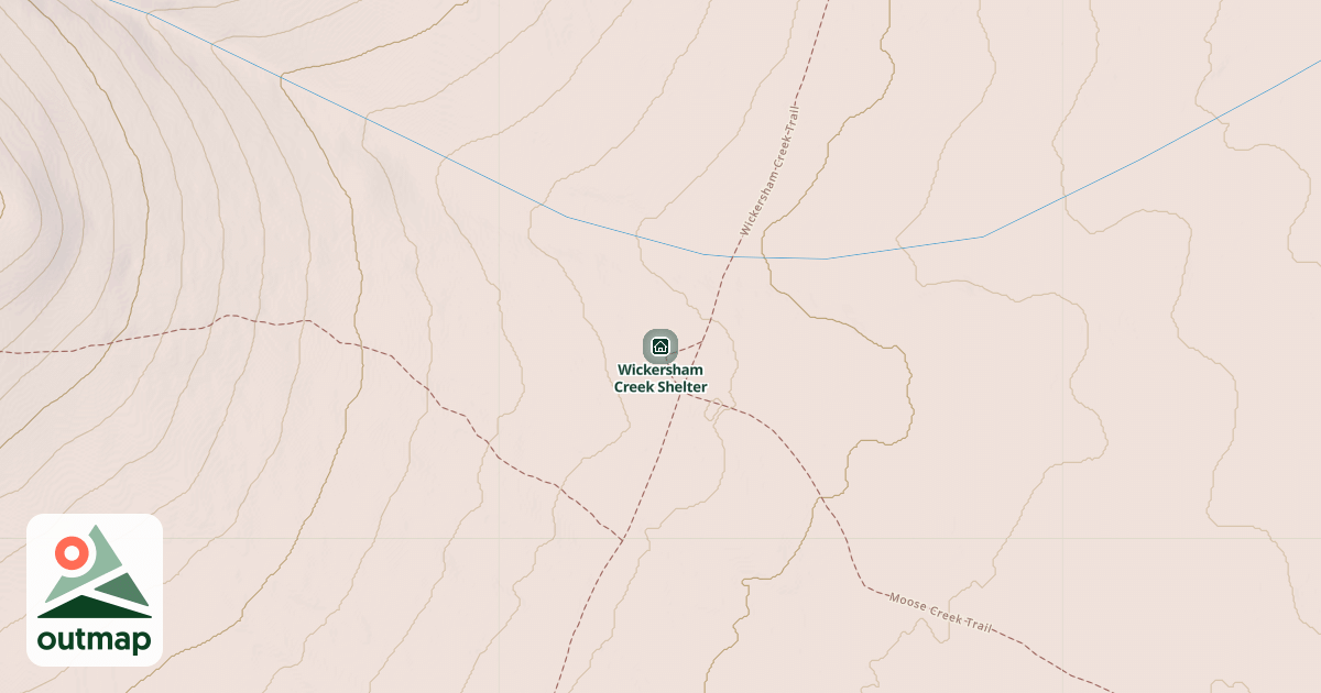Map of Wickersham Creek Shelter