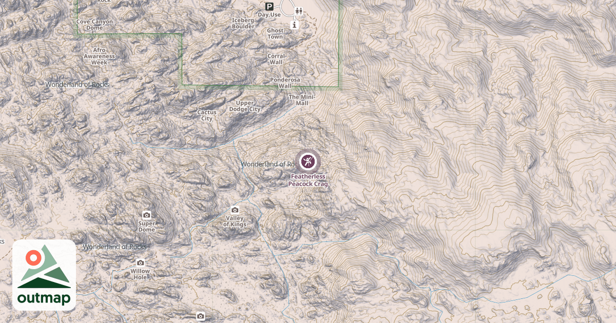 Map of Featherless Peacock Crag