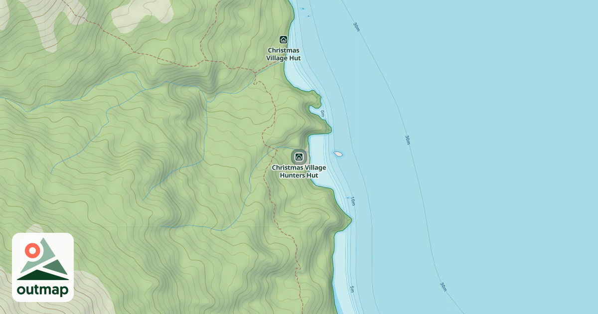 Map of Christmas Village Hunters Hut