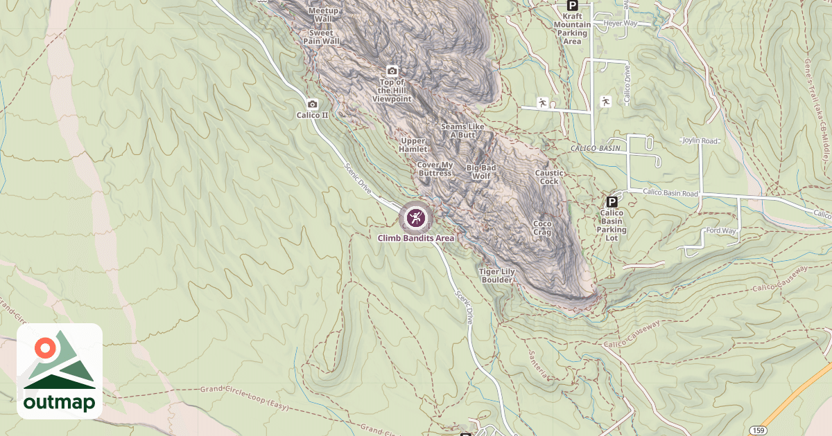 Map of Climb Bandits Area