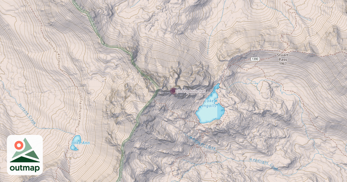 Map of Climbing Route Start