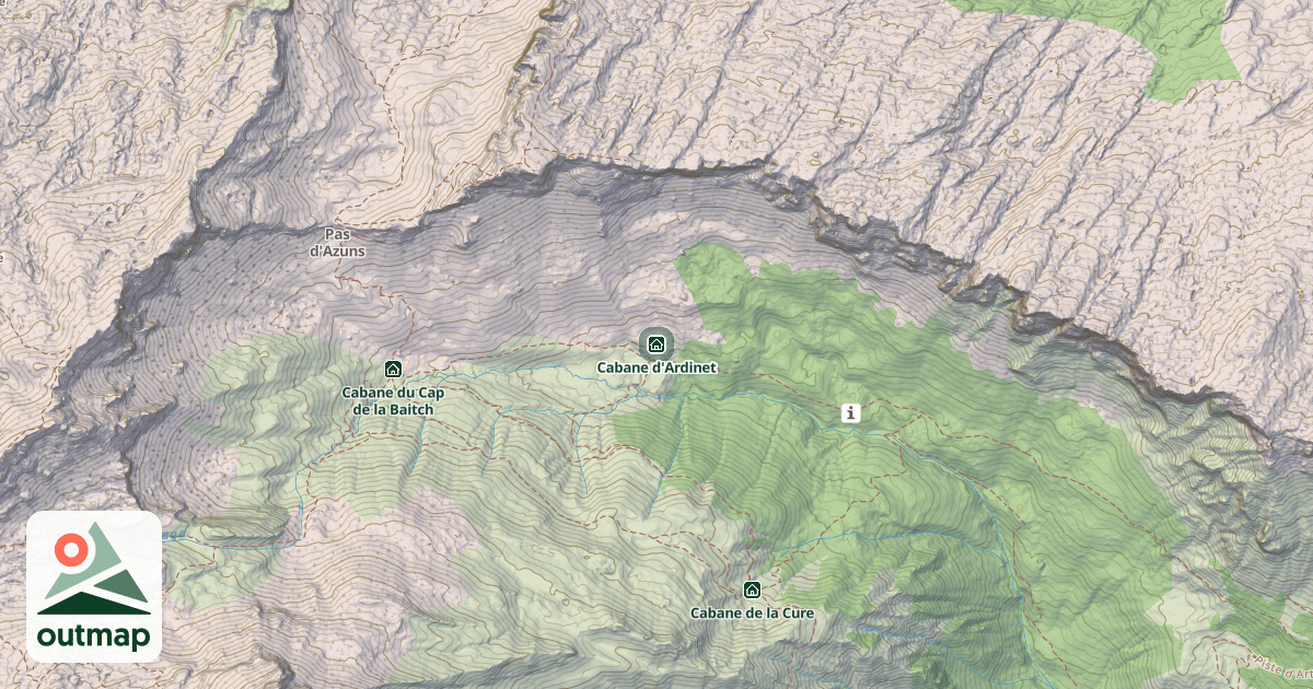 Map of Cabane d'Ardinet
