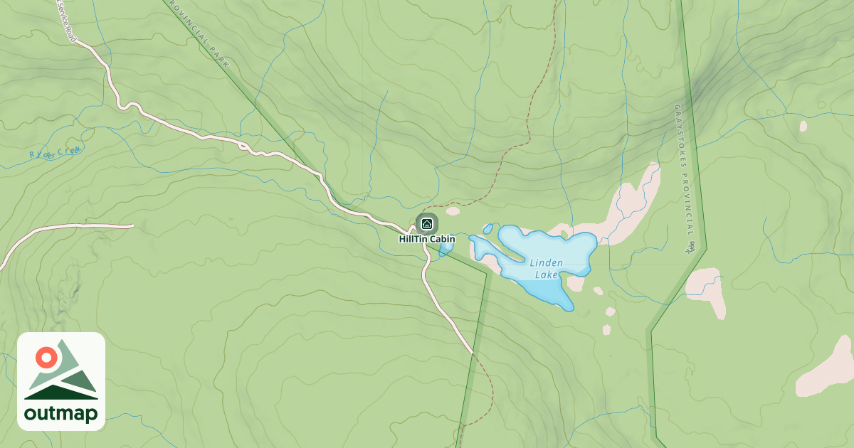Map of HillTin Cabin