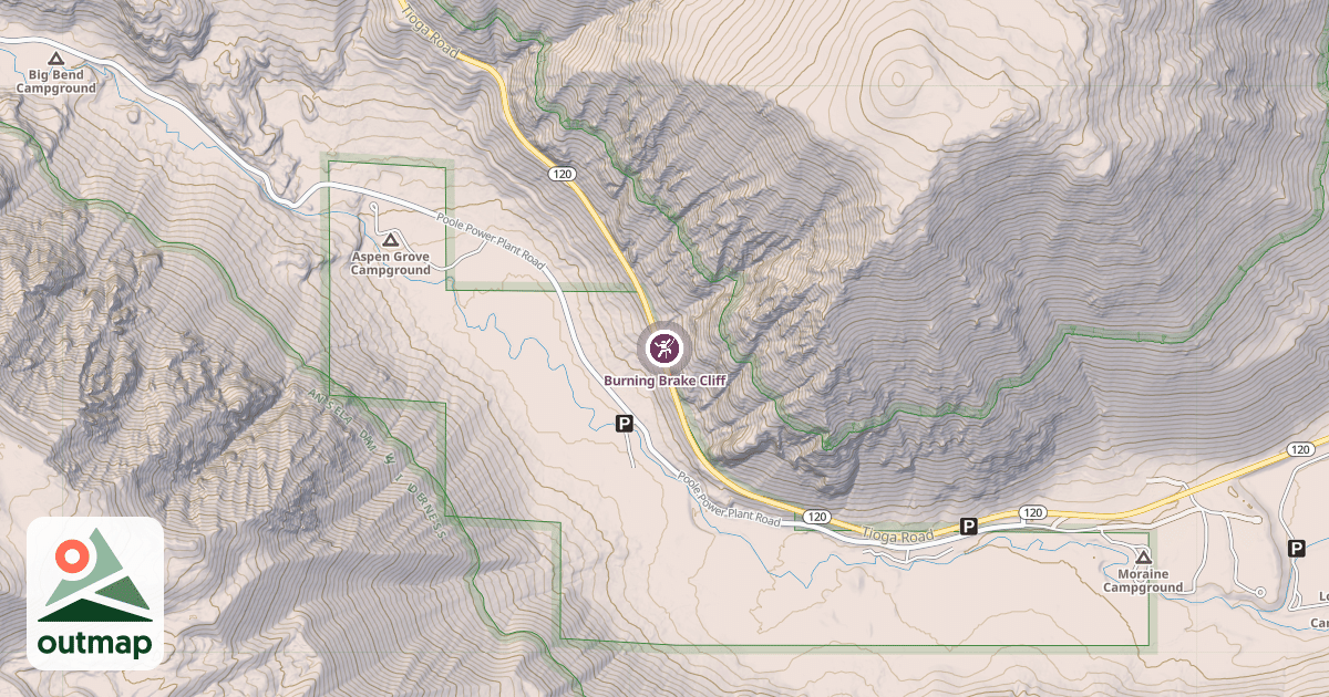 Map of Burning Brake Cliff