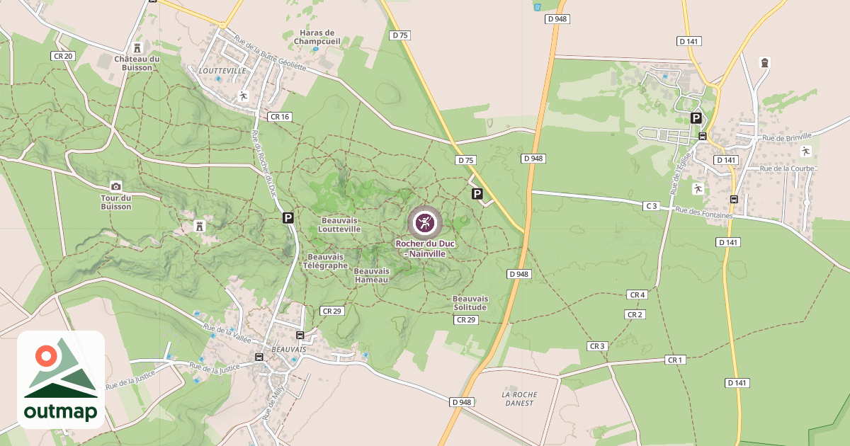 Map of Rocher du Duc - Nainville