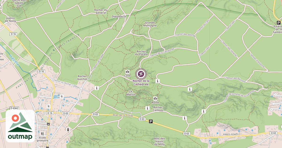 Map of Rocher de la Cathédrale