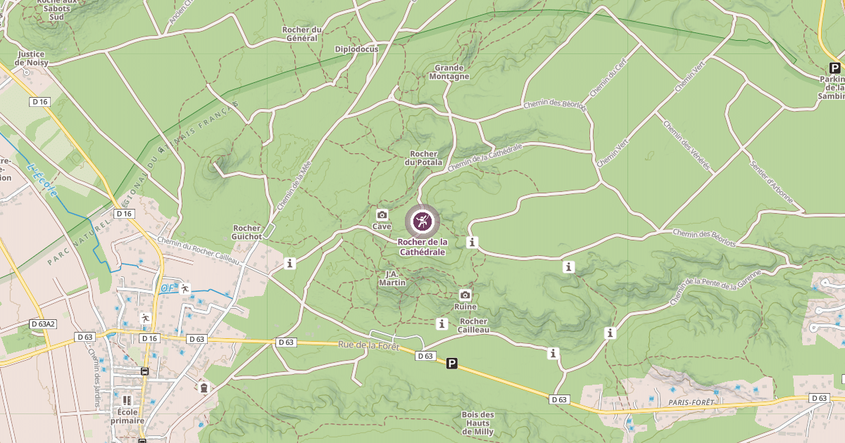 Map preview of Rocher de la Cathédrale