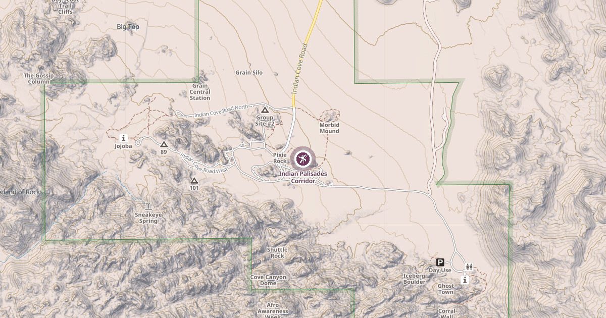 Map preview of Indian Palisades Corridor
