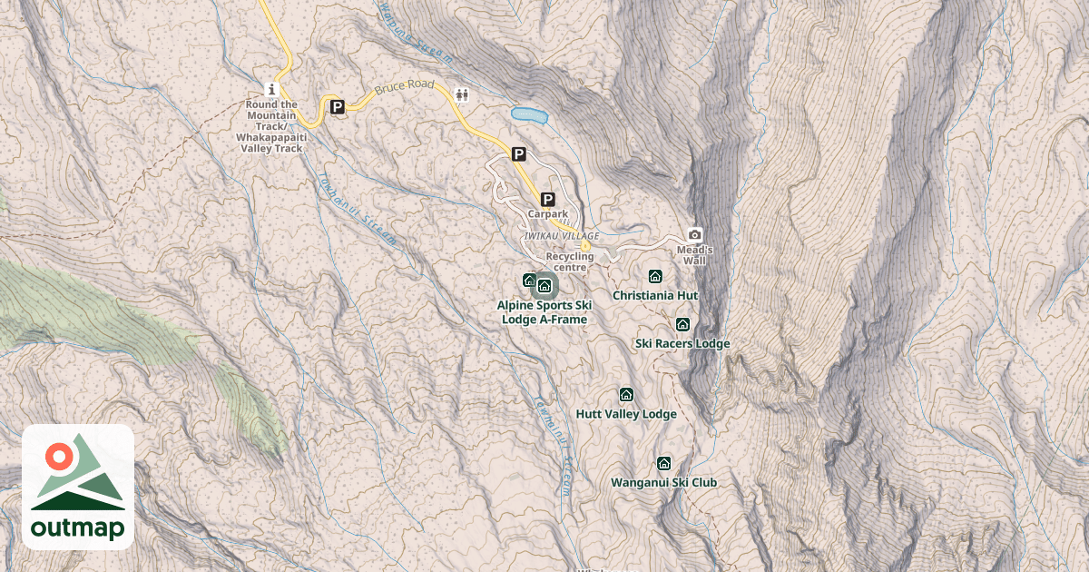 Map of Alpine Sports Ski Lodge A-Frame