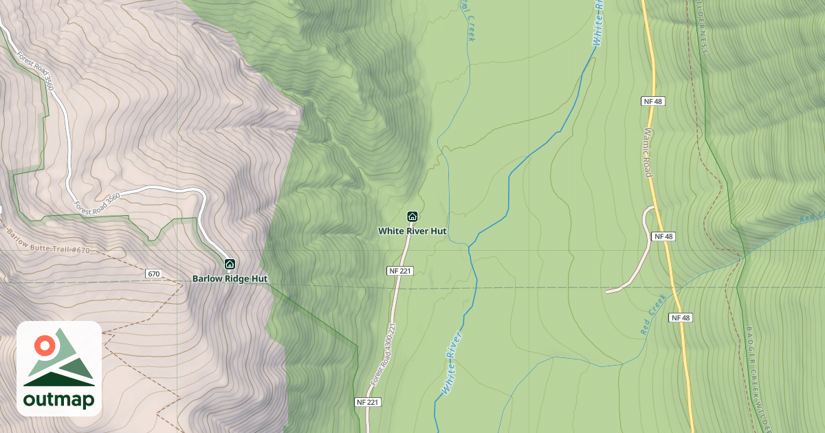 Map of White River Hut