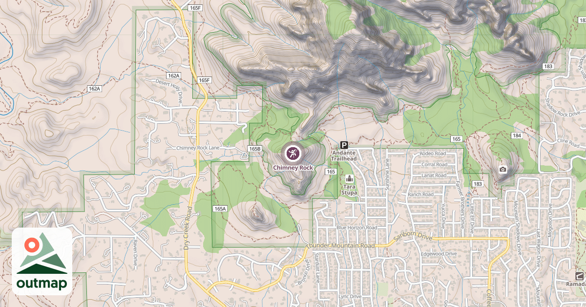 Map of Chimney Rock