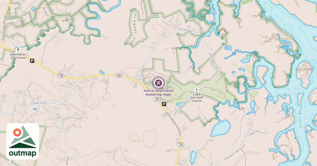 Map of Stavros Reservation Buildering, Essex