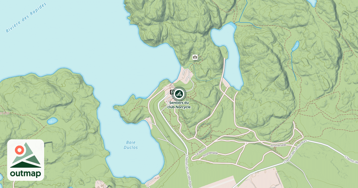 Map of Sentiers du club Norcycle