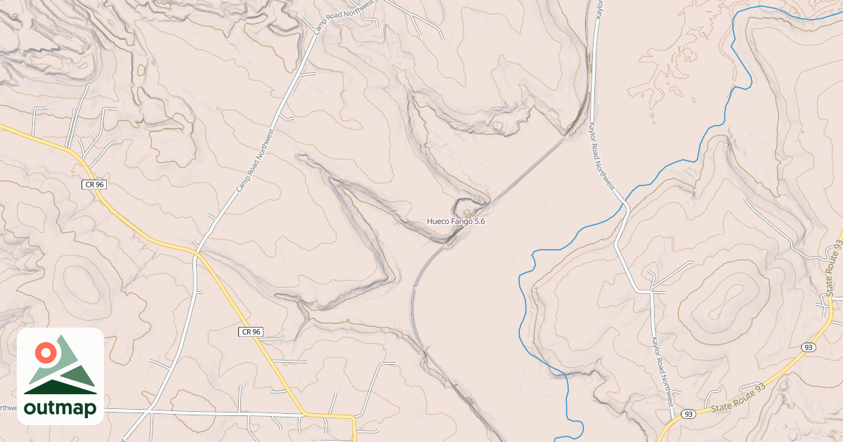 Map of Hueco Fango