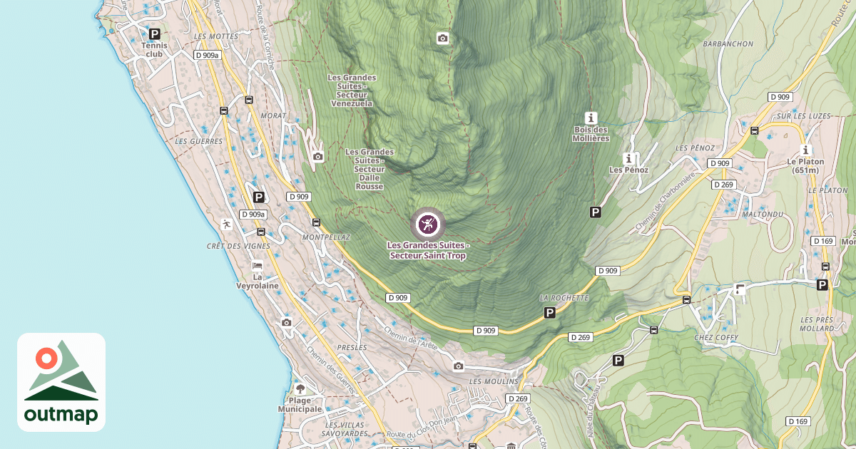 Map of Les Grandes Suites - Secteur Saint Trop
