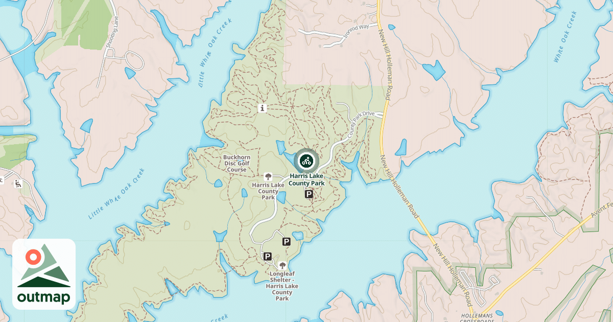 Map of Harris Lake County Park