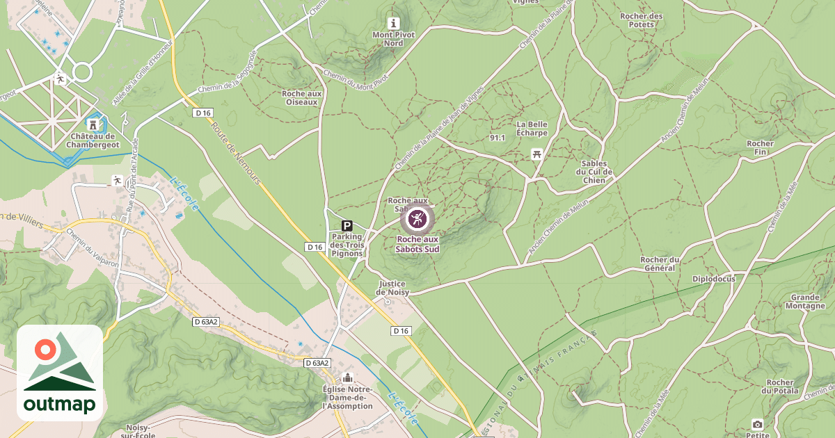 Map of Roche aux Sabots Sud