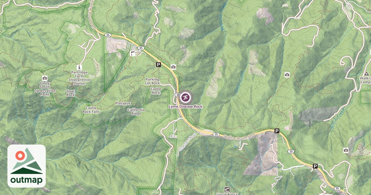 Map of Lyme Disease Rock