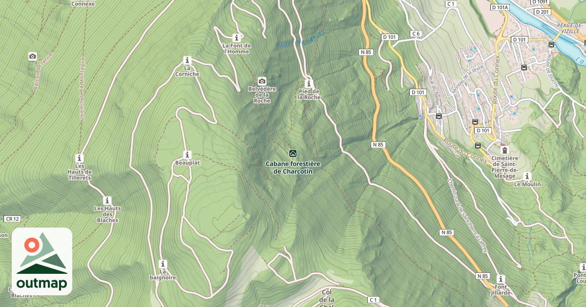 Map of Cabane forestière de Charcotin