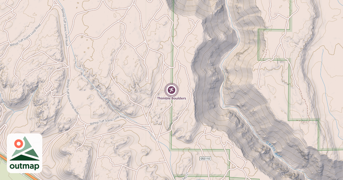 Map of Thimble Boulders