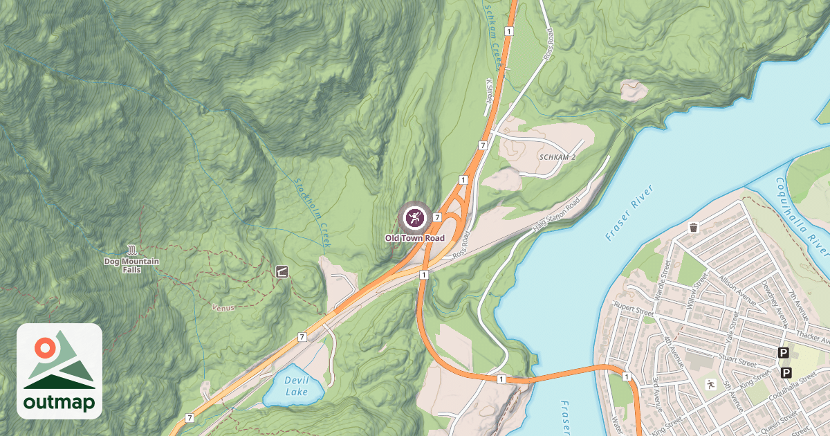 Map of Old Town Road