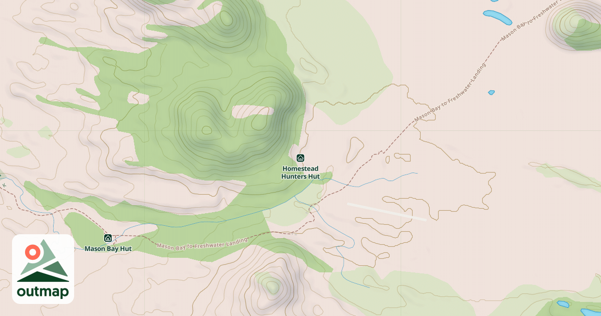 Map of Homestead Hunters Hut