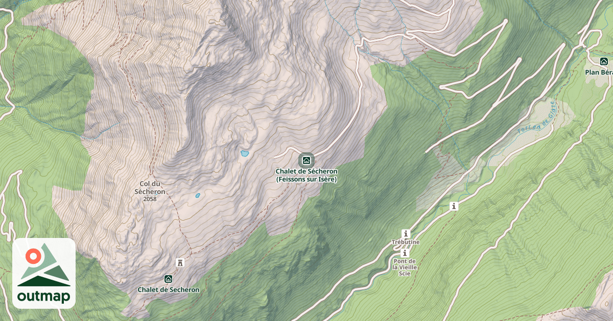 Map of Chalet de Sécheron (Feissons sur Isère)