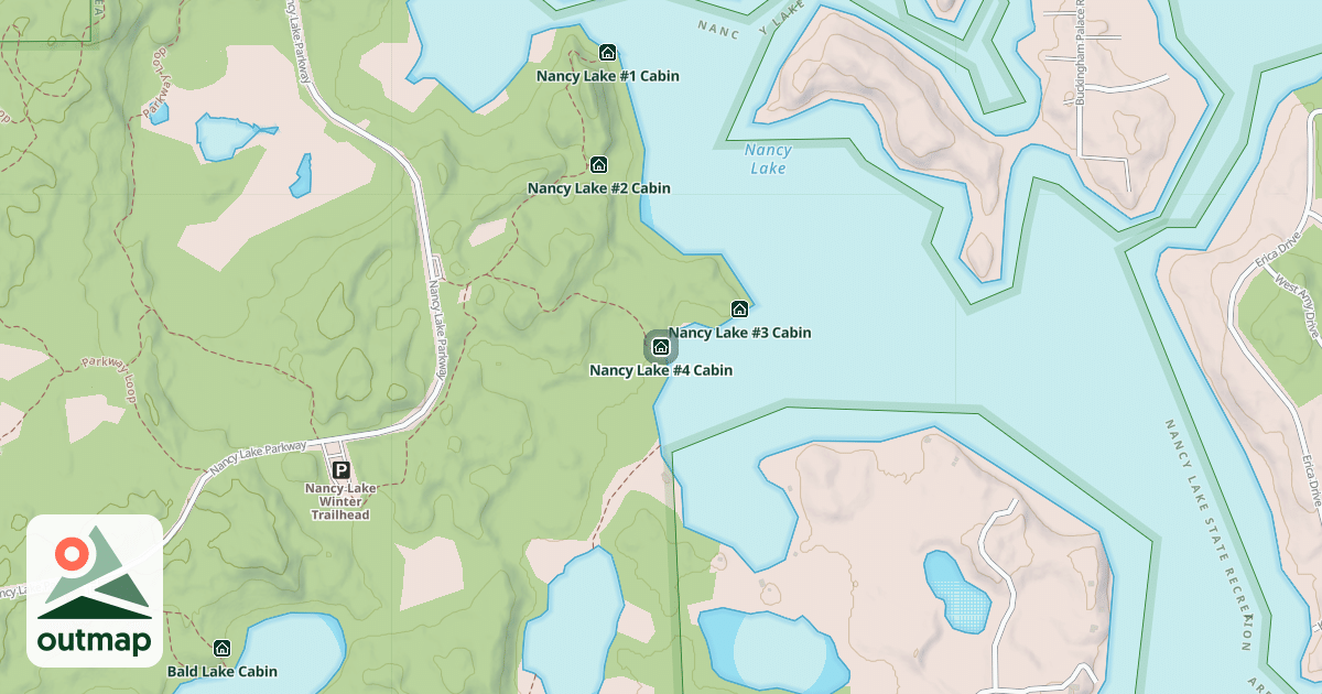 Map of Nancy Lake #4 Cabin