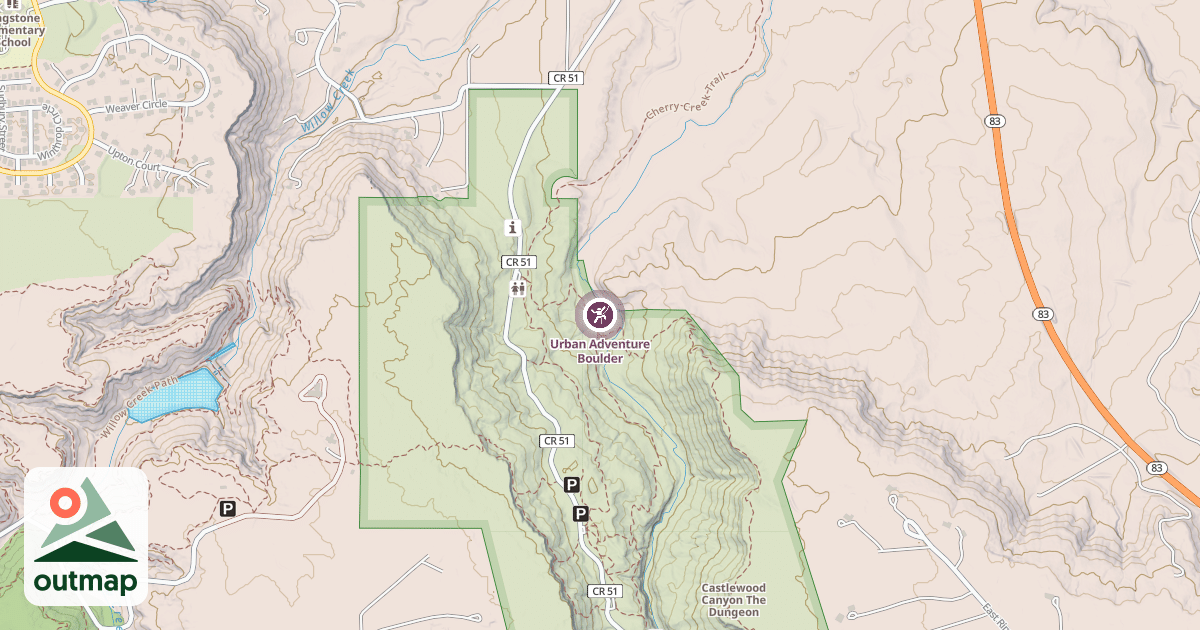 Map of Urban Adventure Boulder