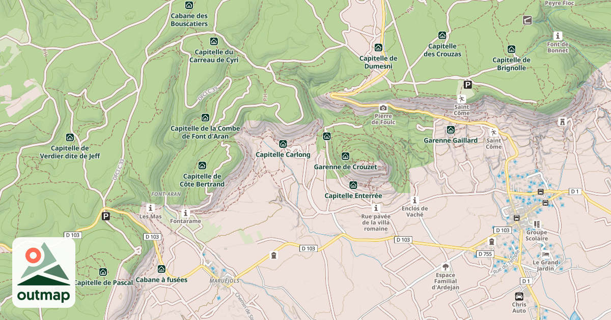 Map of Mazet de Bouet