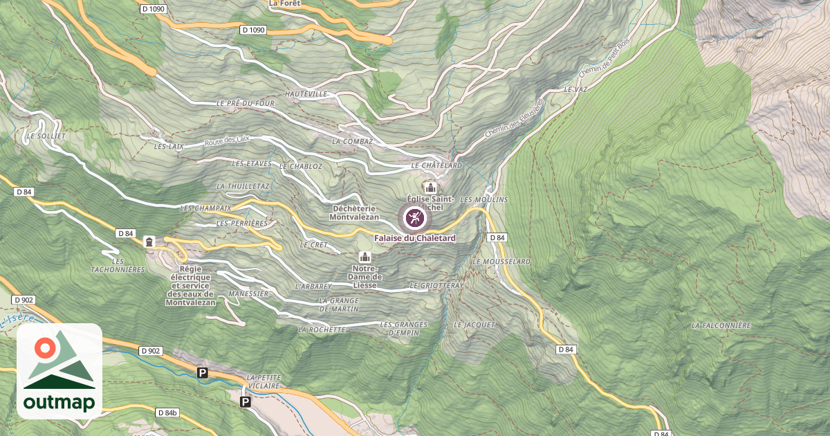 Map of Falaise du Chaletard