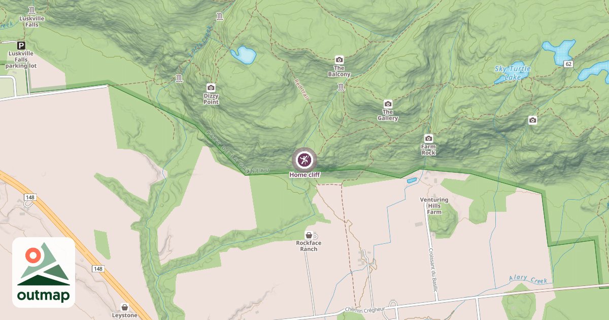Map of Home cliff