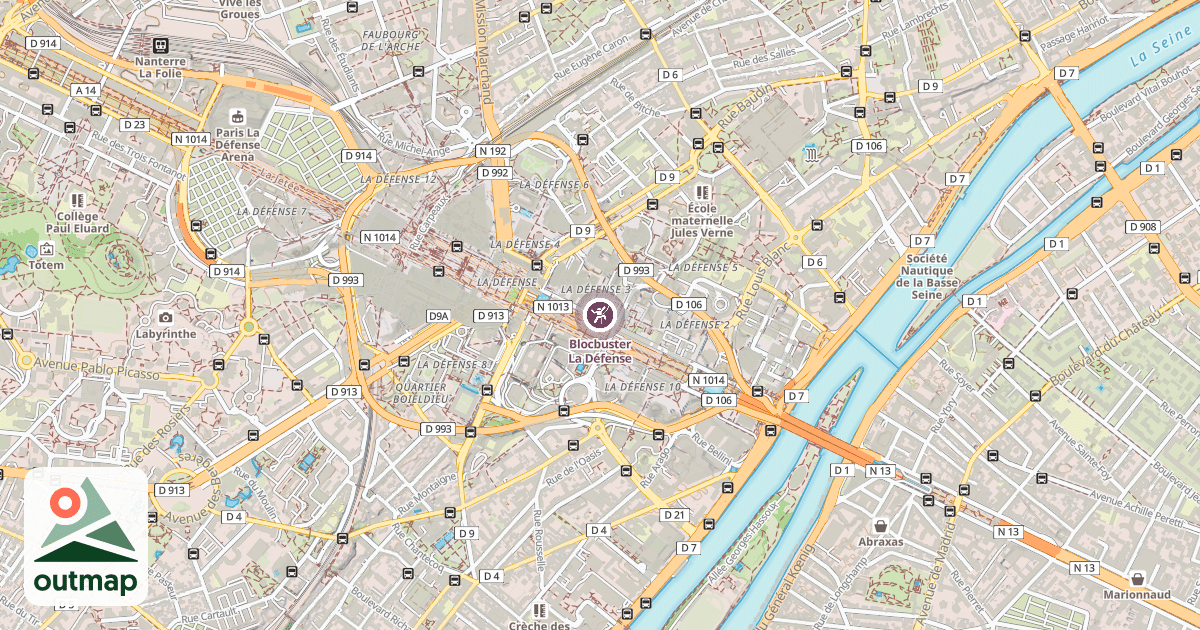 Map of Blocbuster La Défense