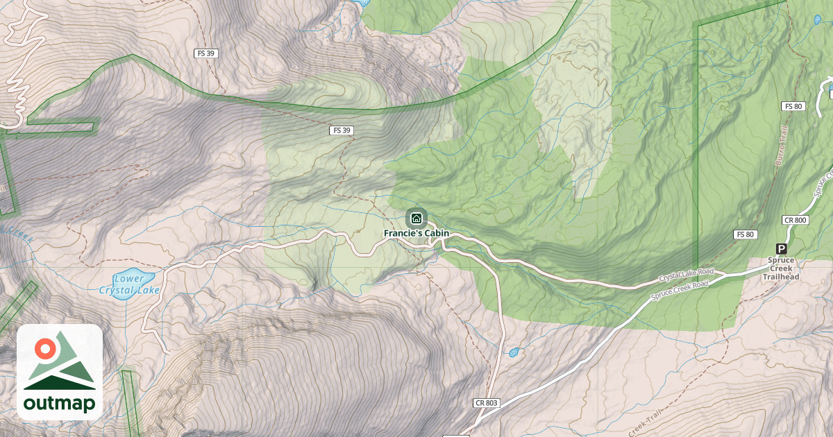 Map of Francie's Cabin