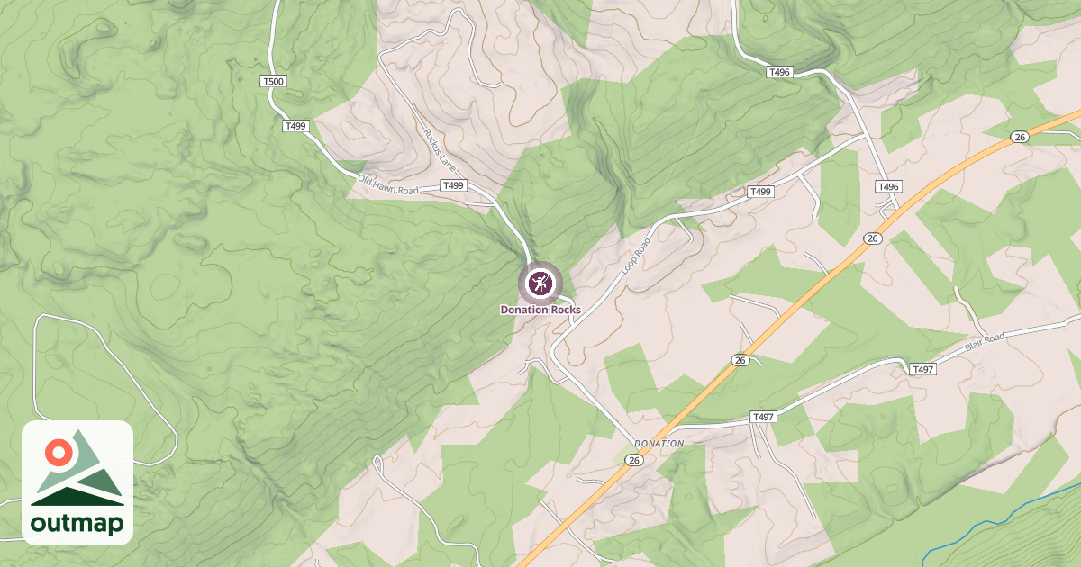 Map of Donation Rocks