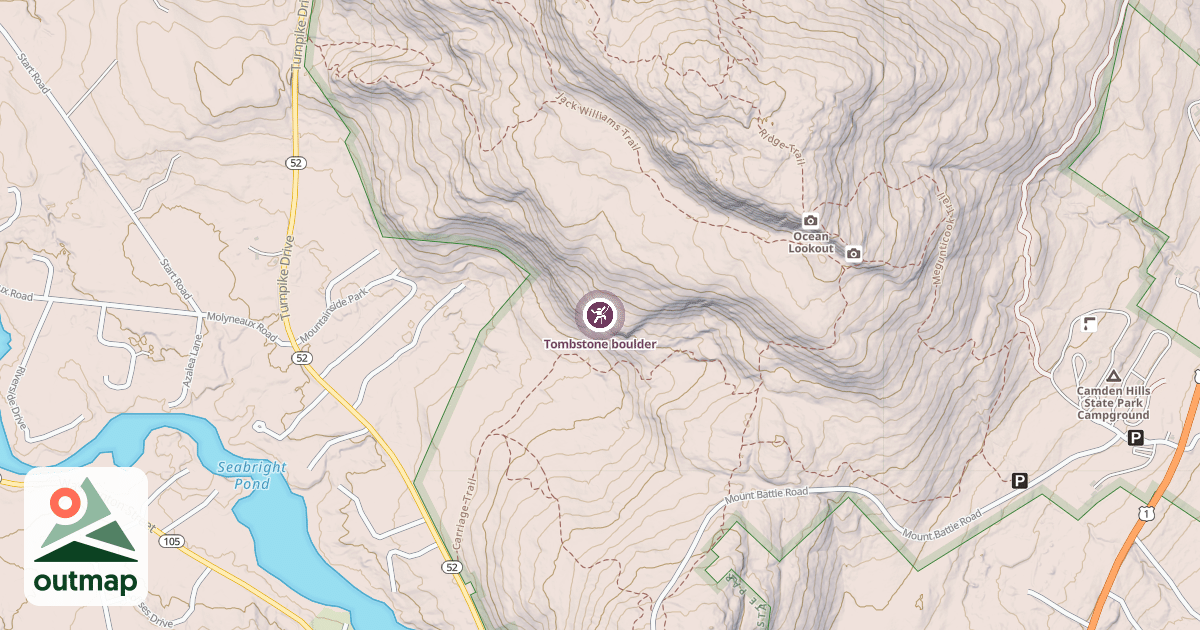Map of Tombstone boulder