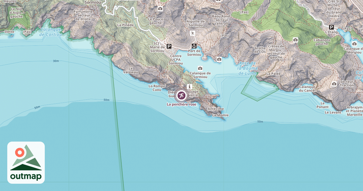 Map of La penthère rose