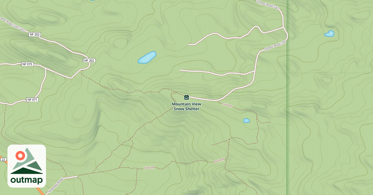 Map of Mountain View Snow Shelter