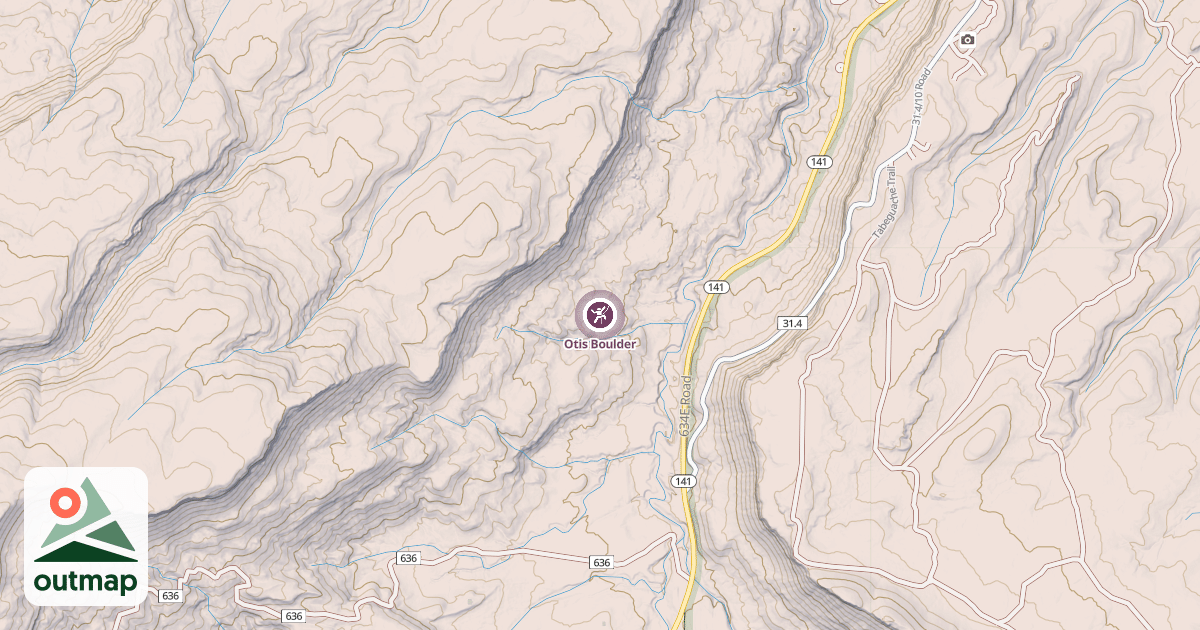 Map of Otis Boulder