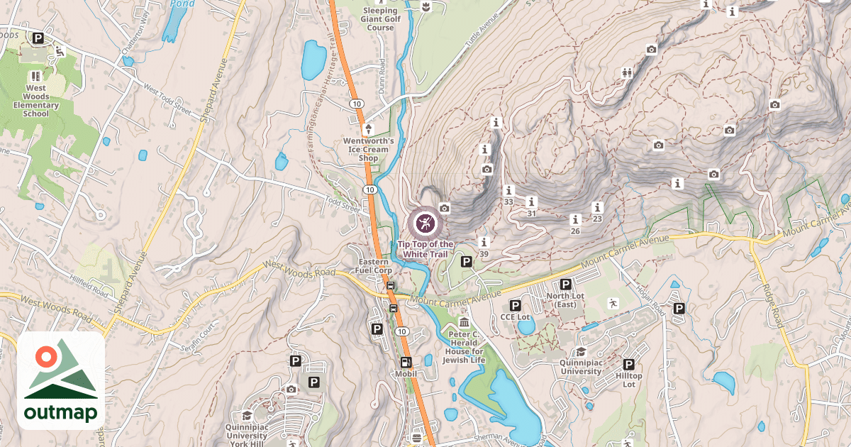 Map of Tip Top of the White Trail