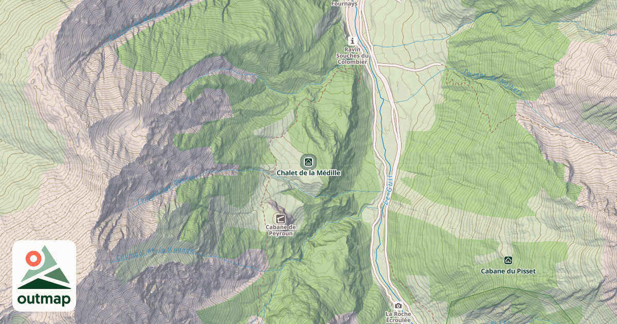 Map of Chalet de la Médille