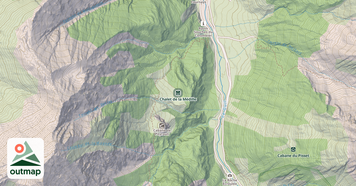 Map of Chalet de la Médille