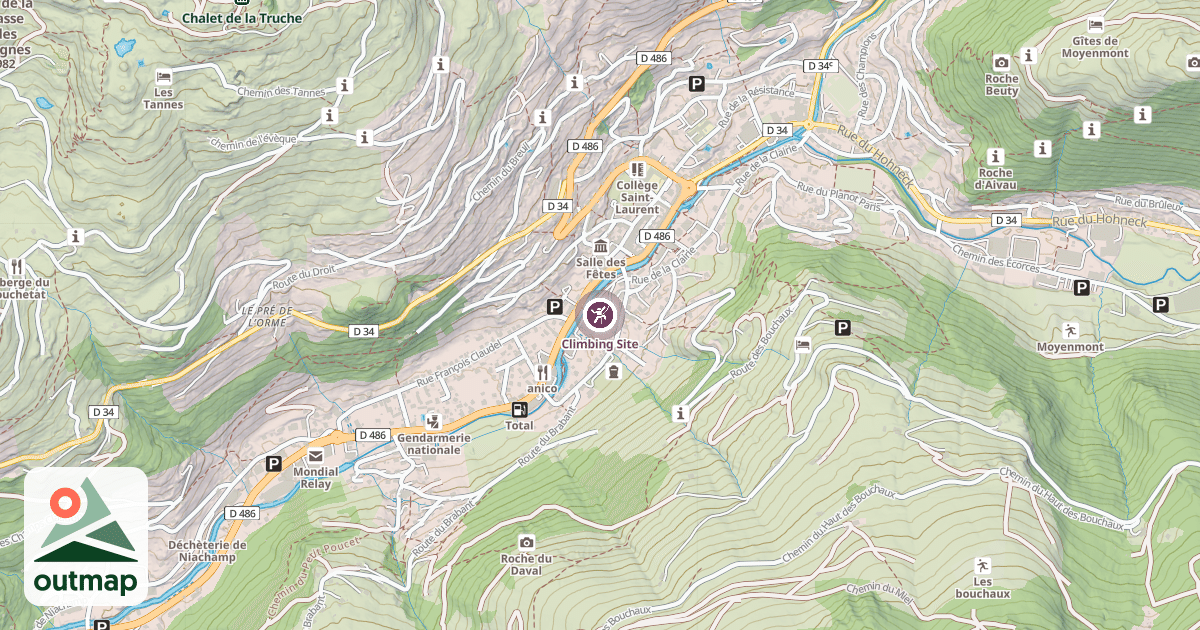 Map of Climbing Site