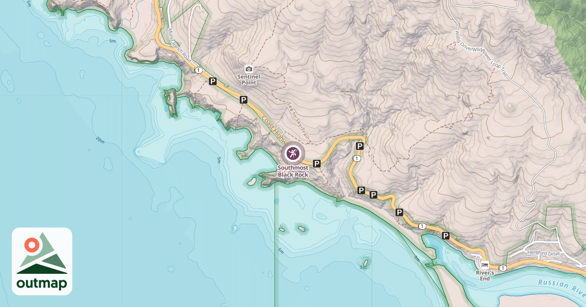 Map of Southmost Black Rock