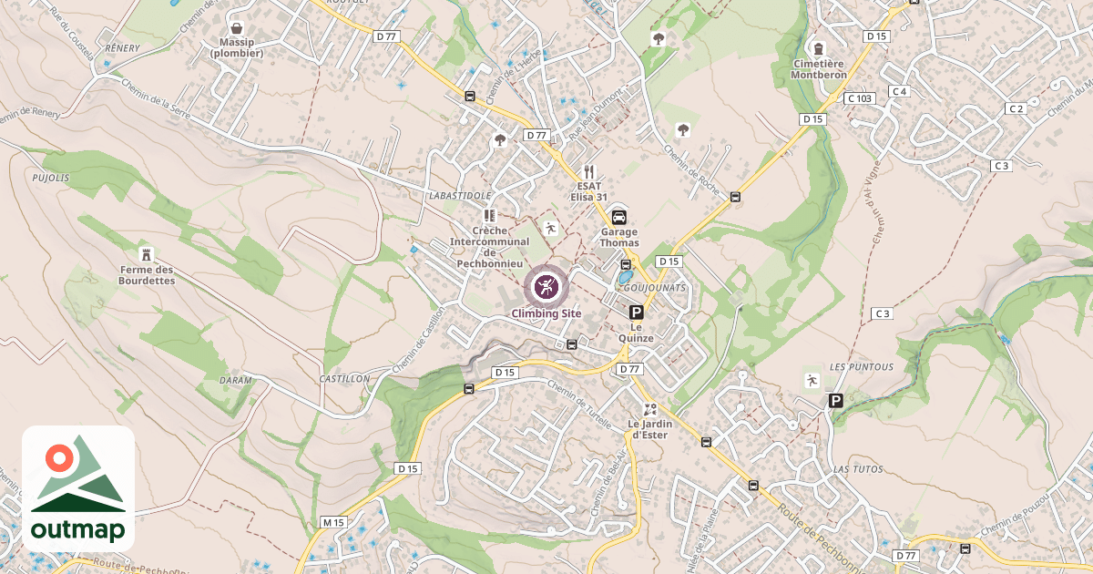 Map of Climbing Site