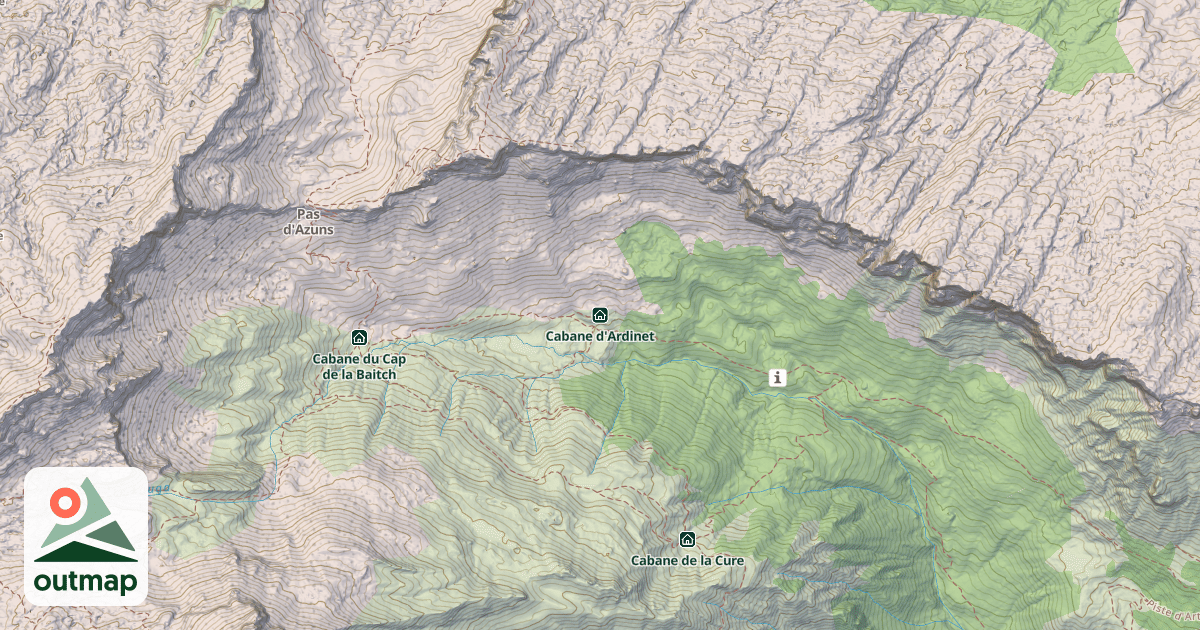 Map of Cabane d'Ardinet