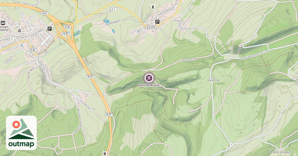 Map of Dent de Brecot